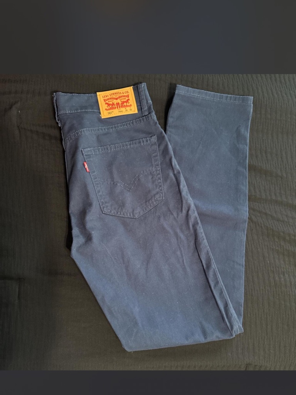 Levi's Dark Blue Casual Jeans with Leather Patch